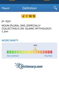 palavra analisada por dictionary.com