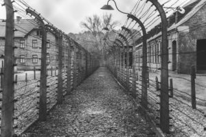 Campo de concentração vazio do período do Holocausto