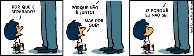 A diferença de porquê, por que e porque com Armandinho tira