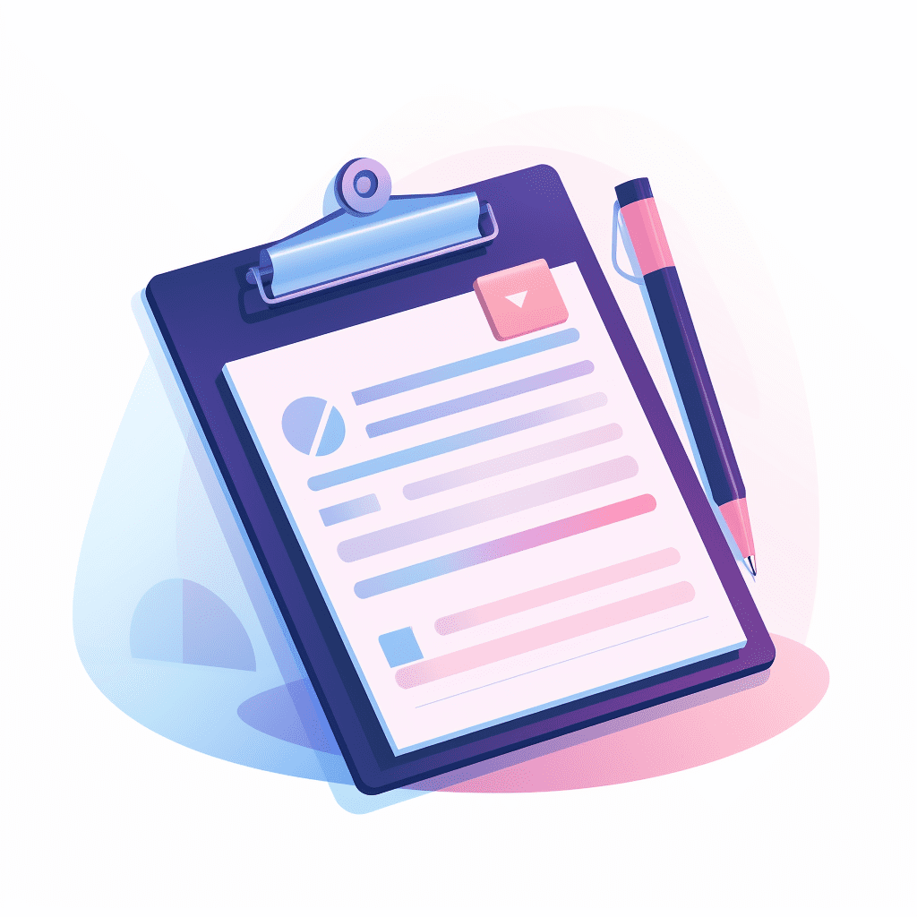 Prancheta com caneta