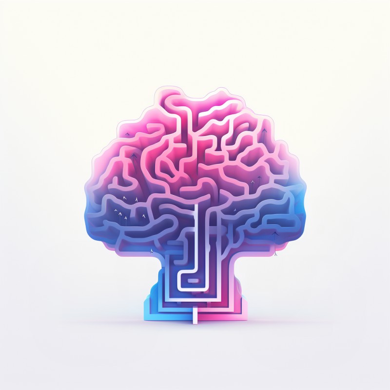 Cérebro humano como um labirinto