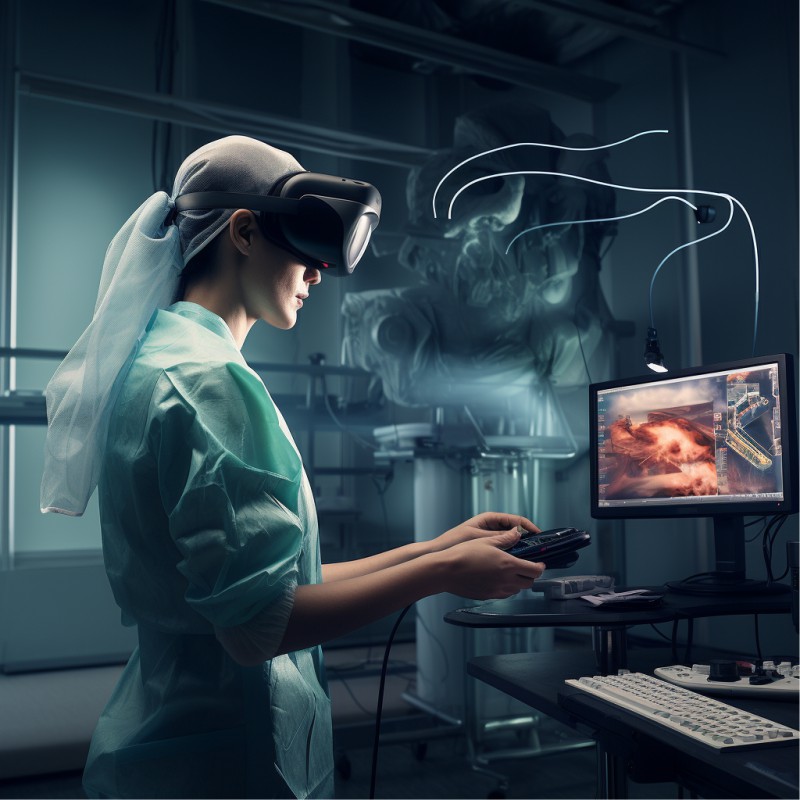 Médica utilizando realidade aumentada e Inteligência Artificial