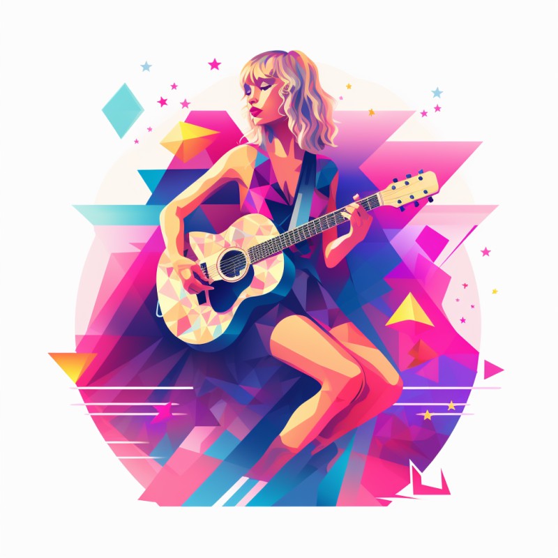 Taylor Swift tocando violão